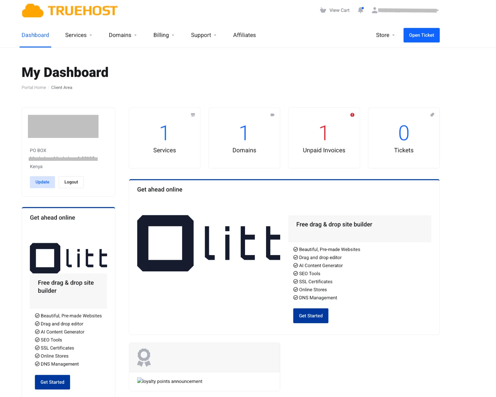 Changing domain name servers - Truehost client area