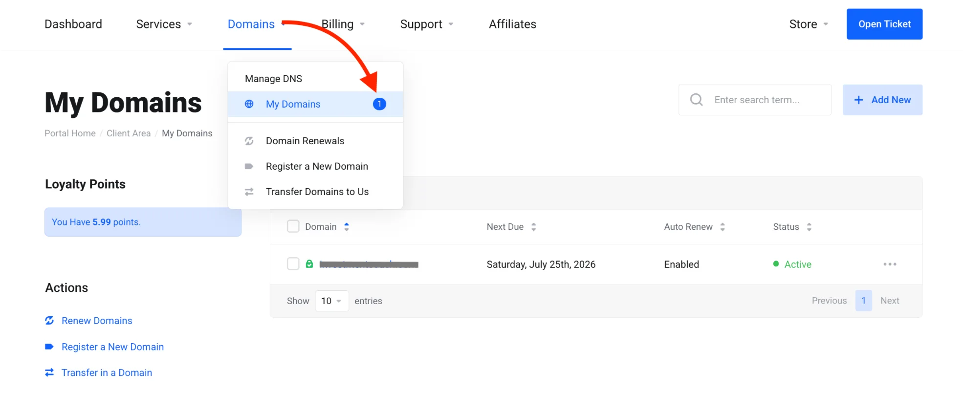 Truehost Client Area - Domains
