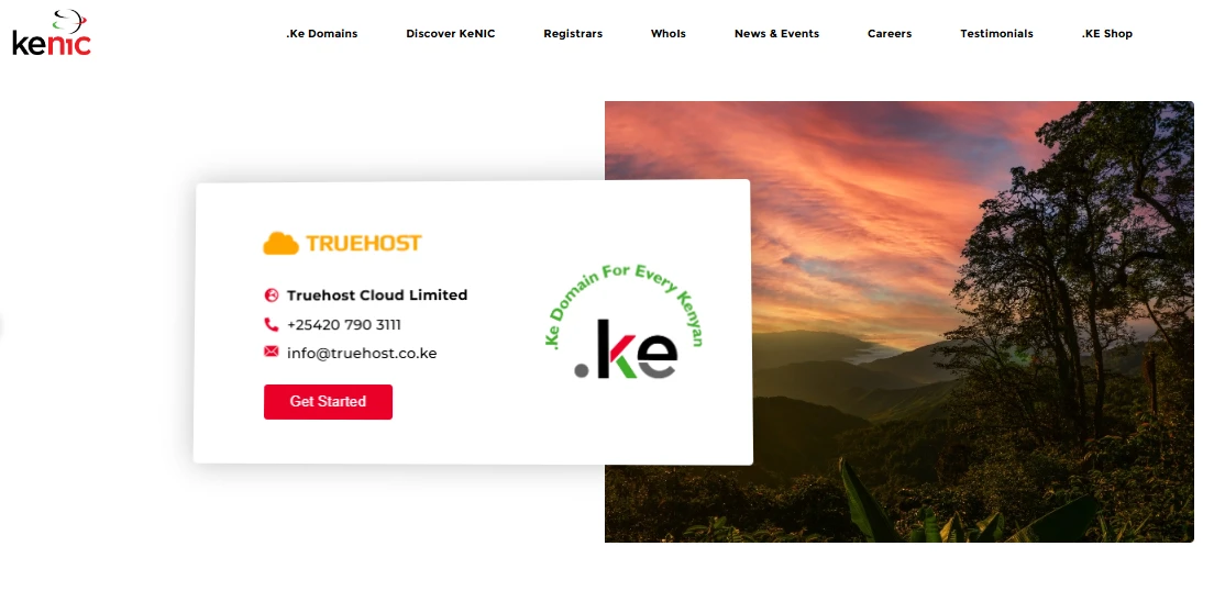 Truehost accredited by Kenic