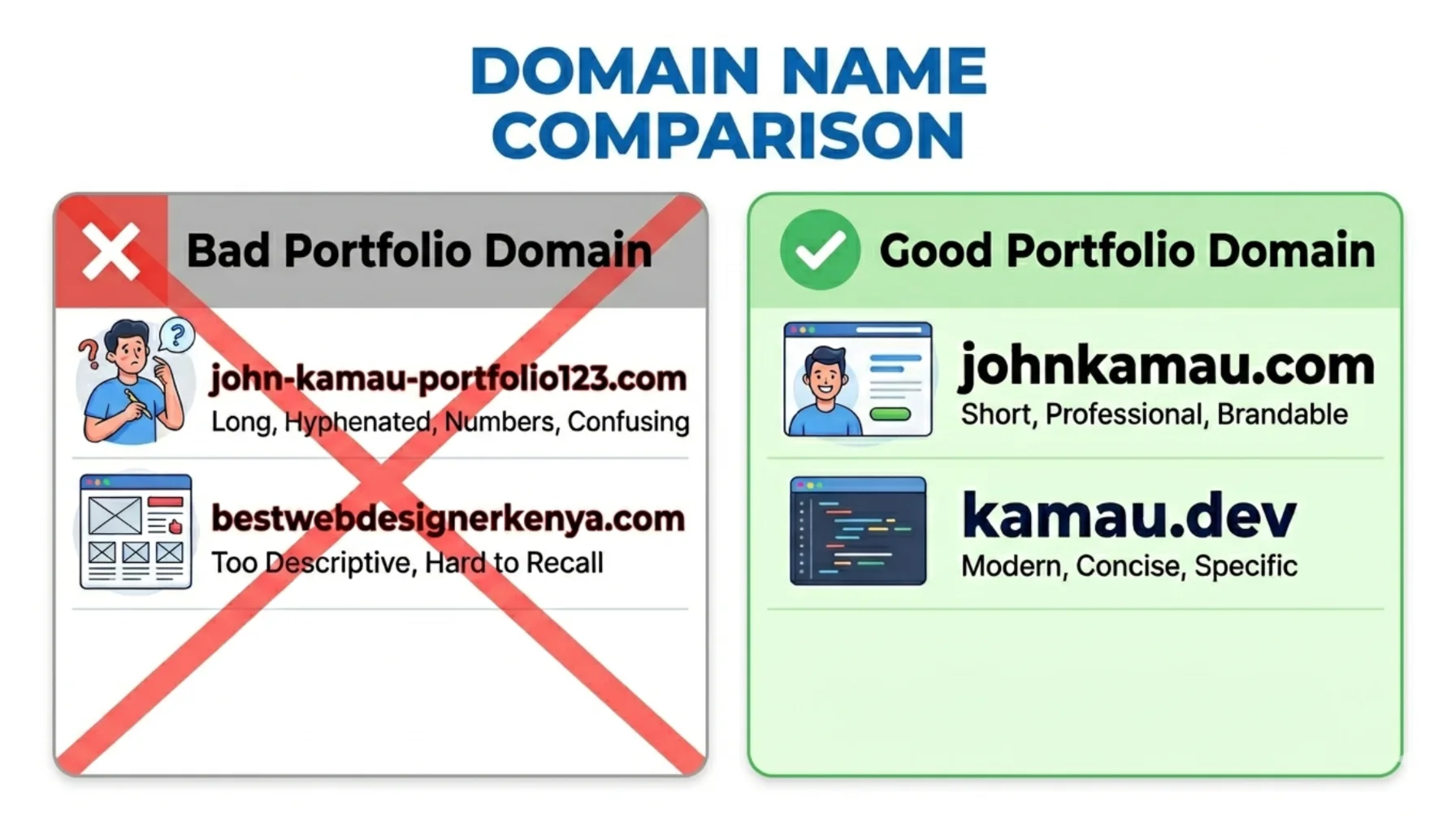 buying domain for portfolio website

