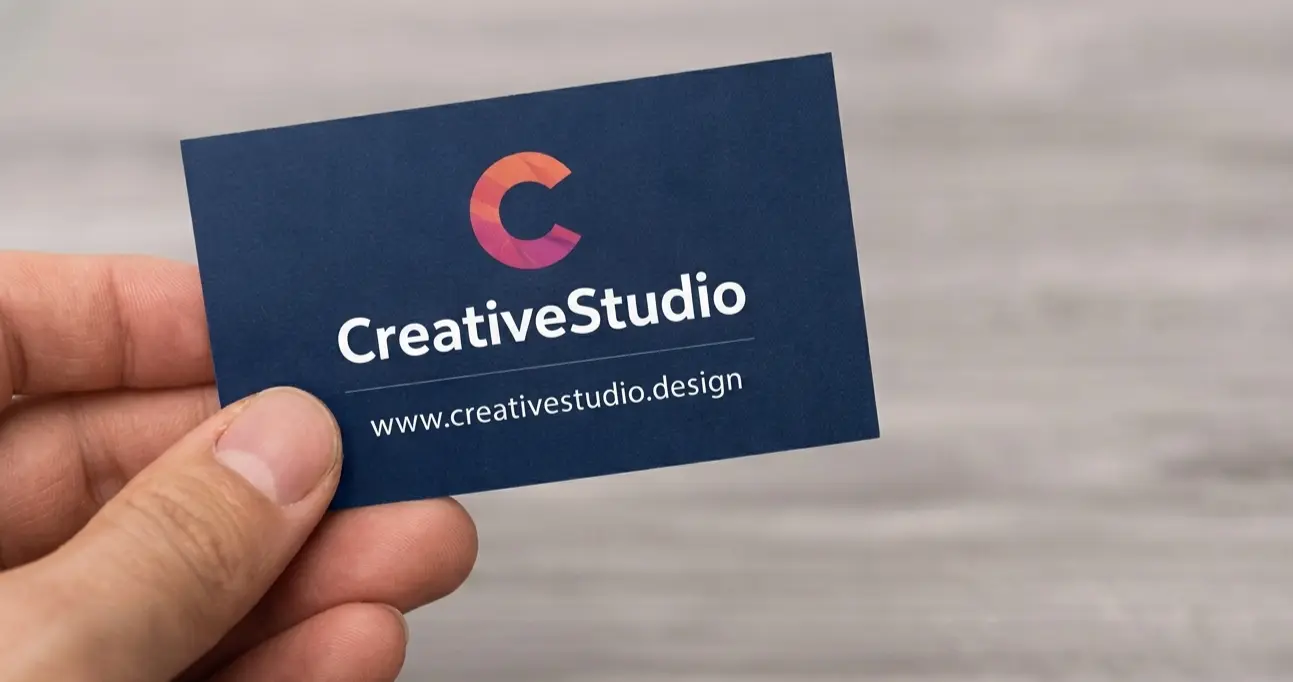 an image of business card with the domain name on it