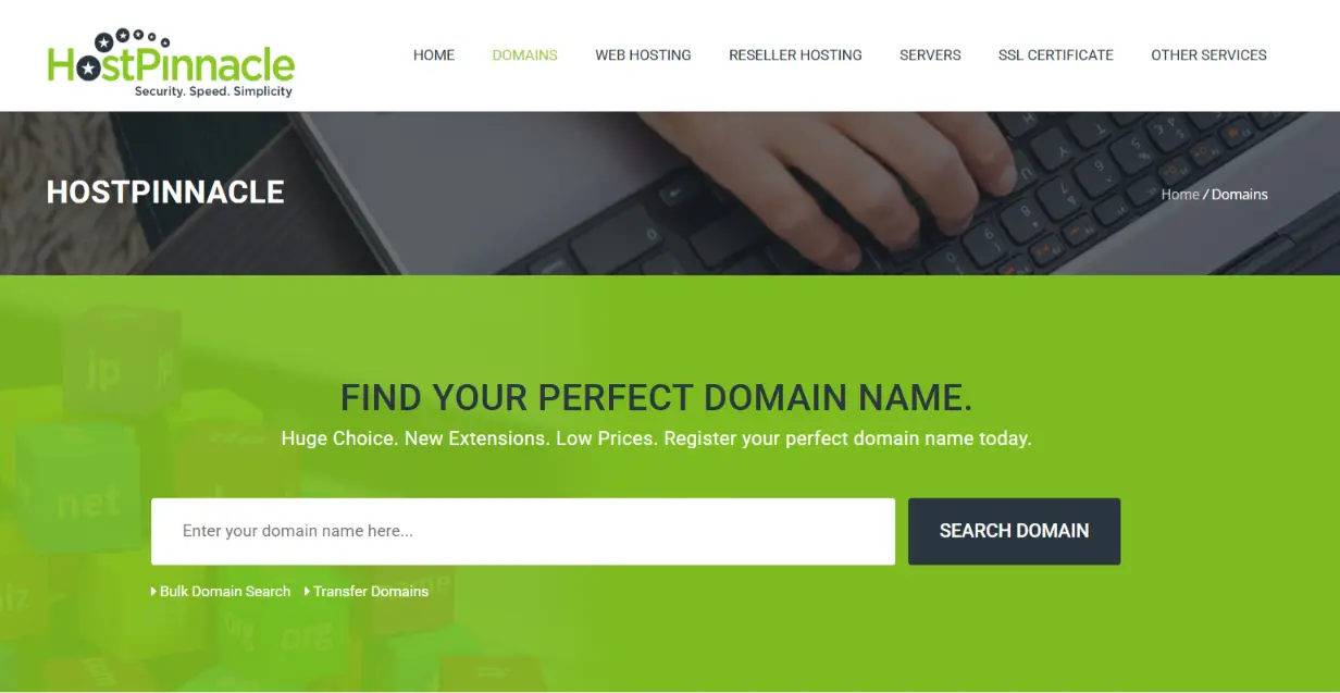 a screenshot of HostPinnacle