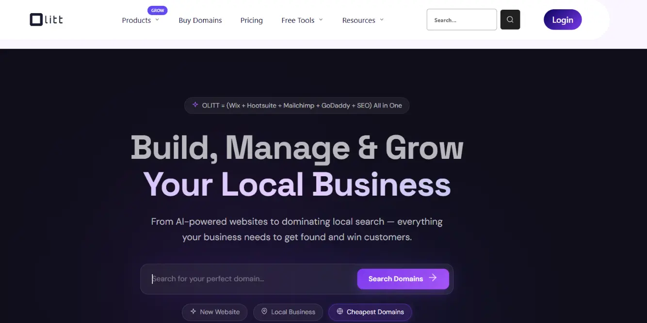 a screenshot of Olitt.com page