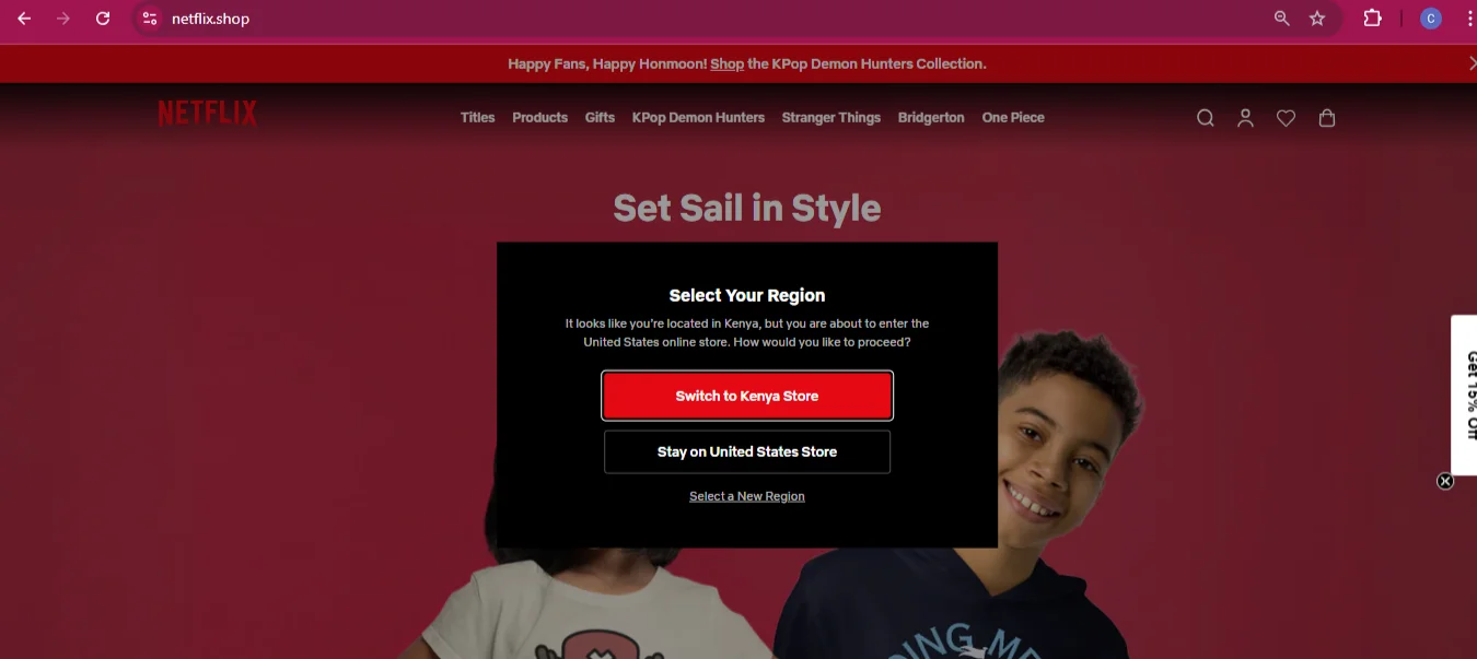 shop domain for ecommerce- netflix