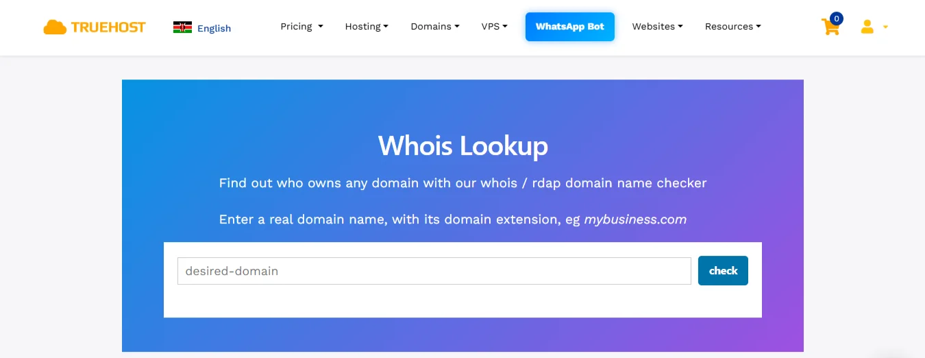 What is whois- Truehost whois lookup