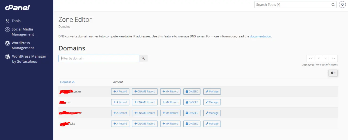a screenshot of Zone editor section