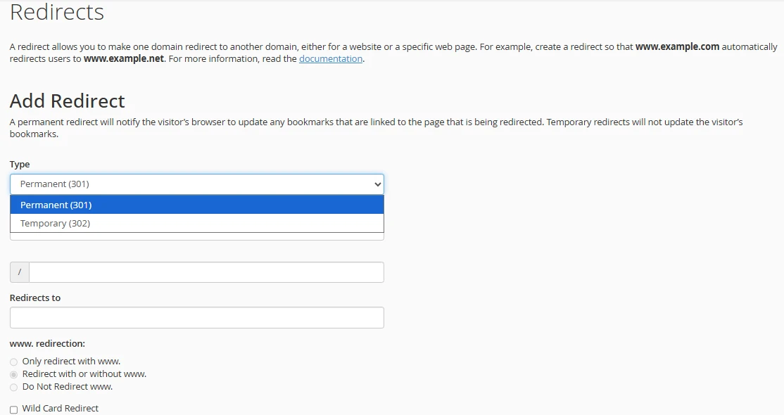 redirect domain name

