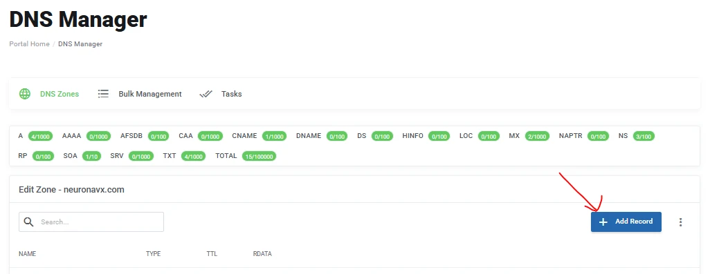 Add DNS record