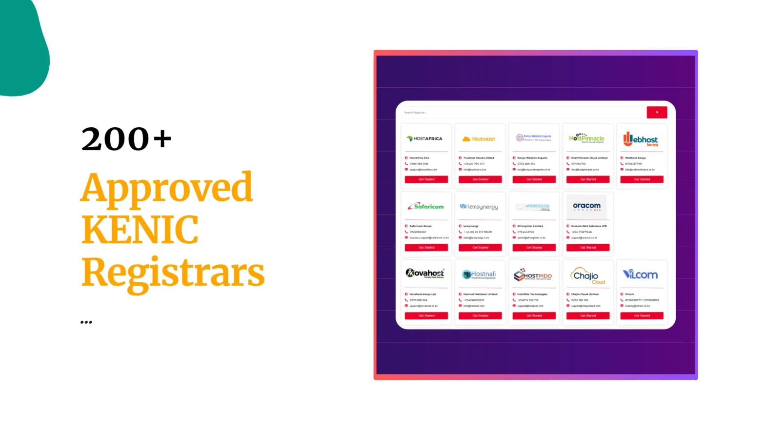 Complete List of KENIC Registrars Licensed