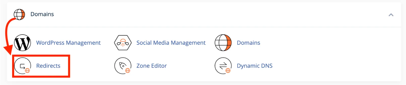 domain - redirect on cPanel