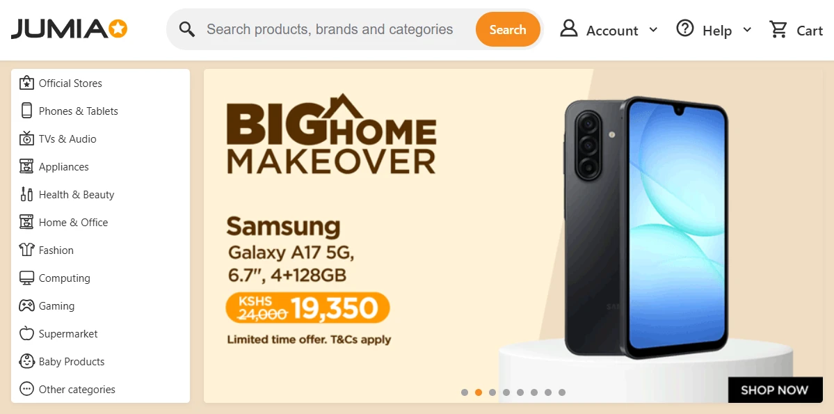 Jumia.co.ke domain for online store