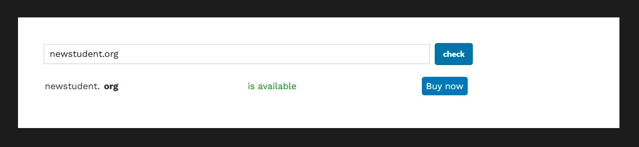Org domain availability
