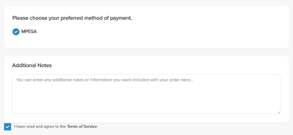 Safaricom domain payment