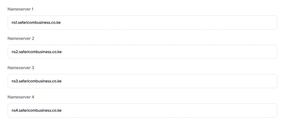 Safaricom nameservers