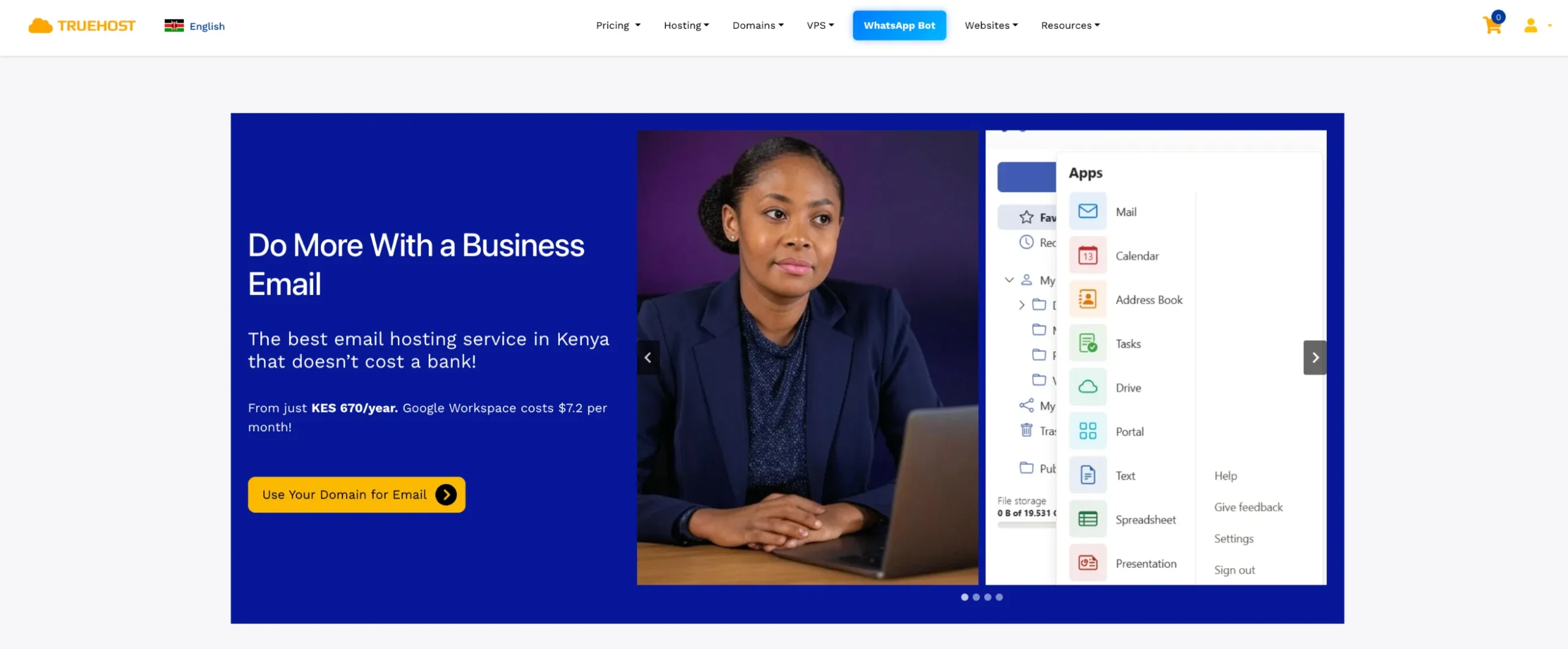 Truehost email hosting