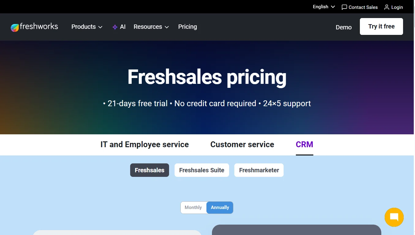 Zoho email alternatives - Freshsales