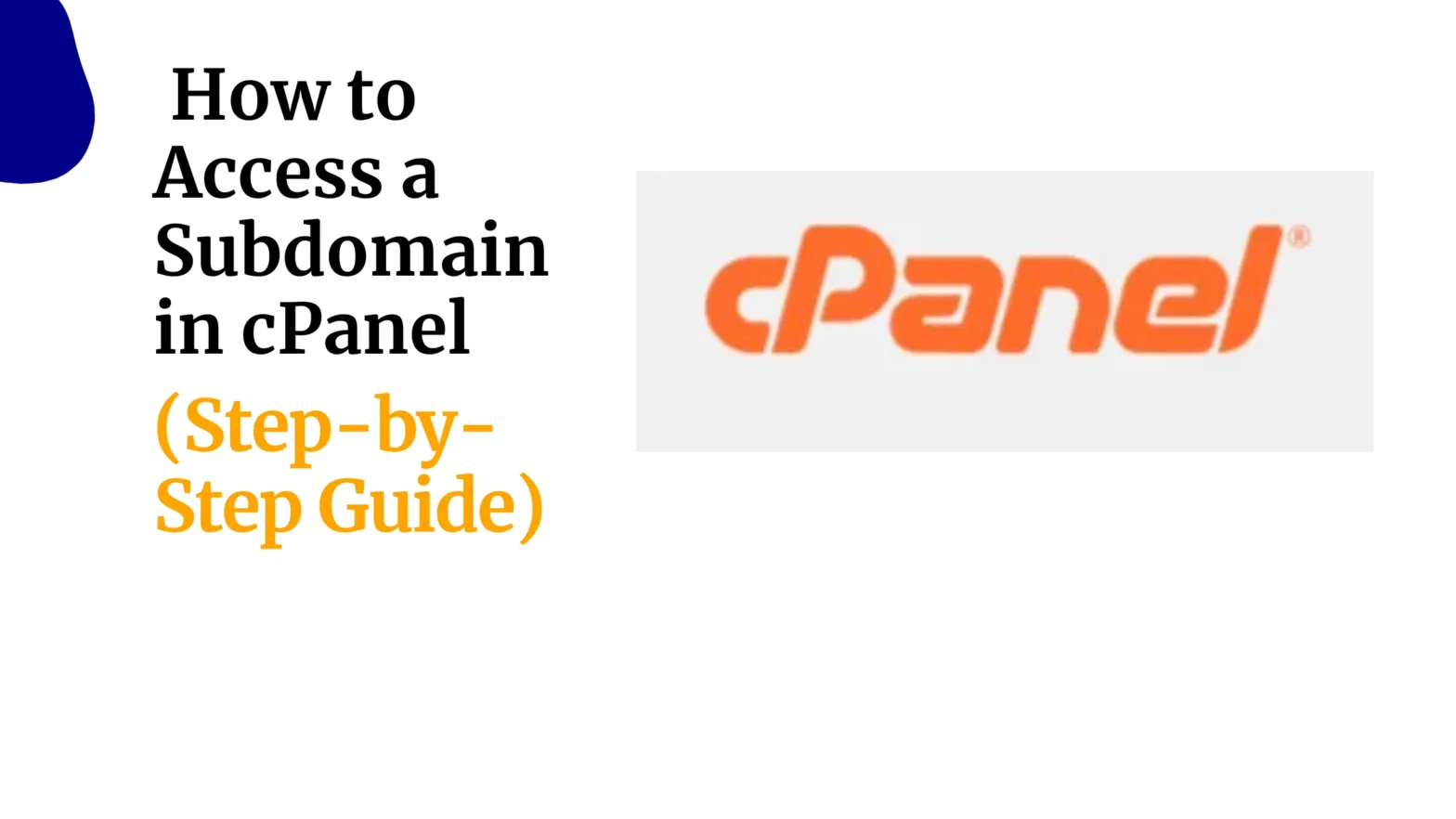 access subdomain in cpanel 1