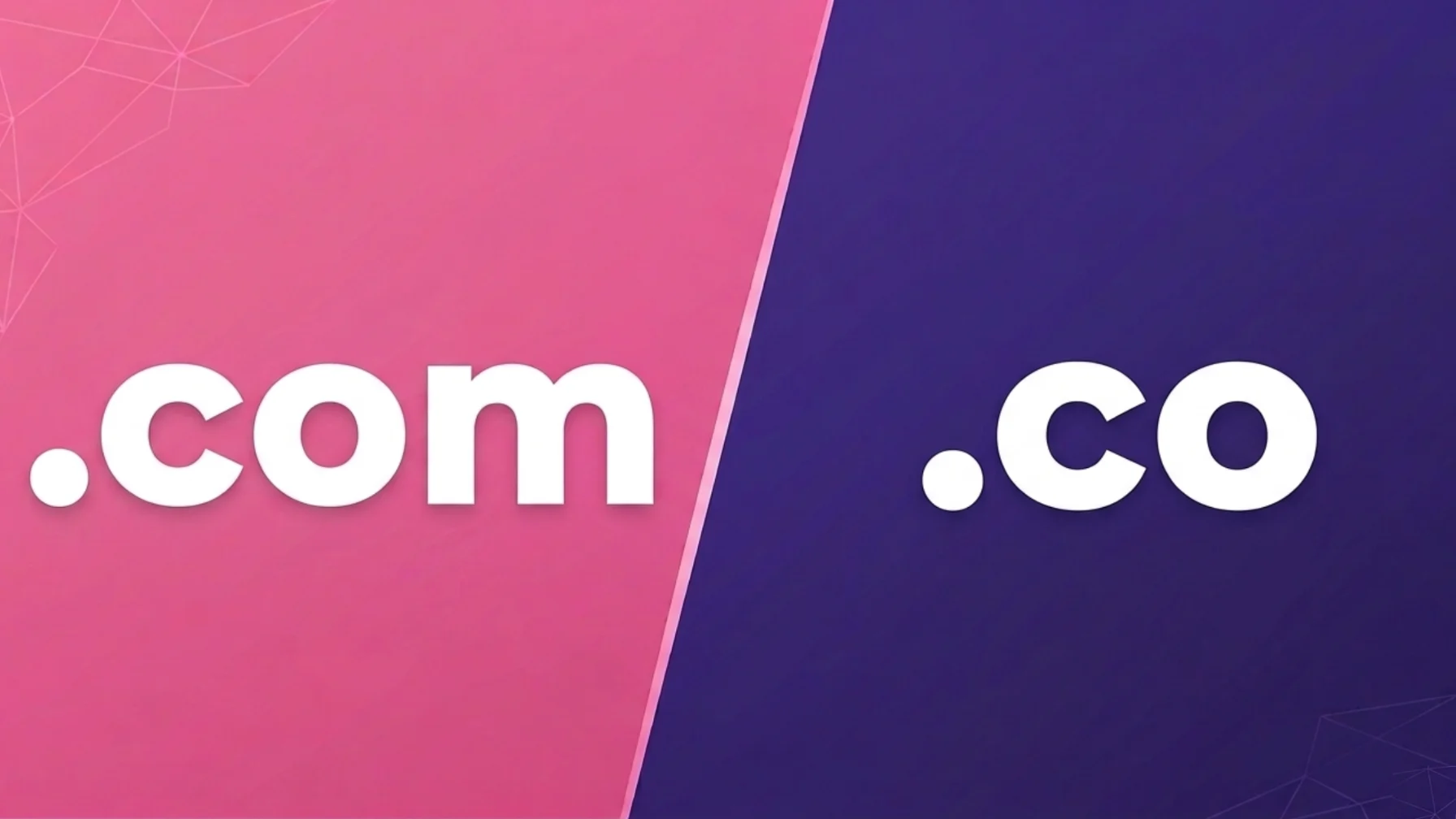.com vs .co  domain image