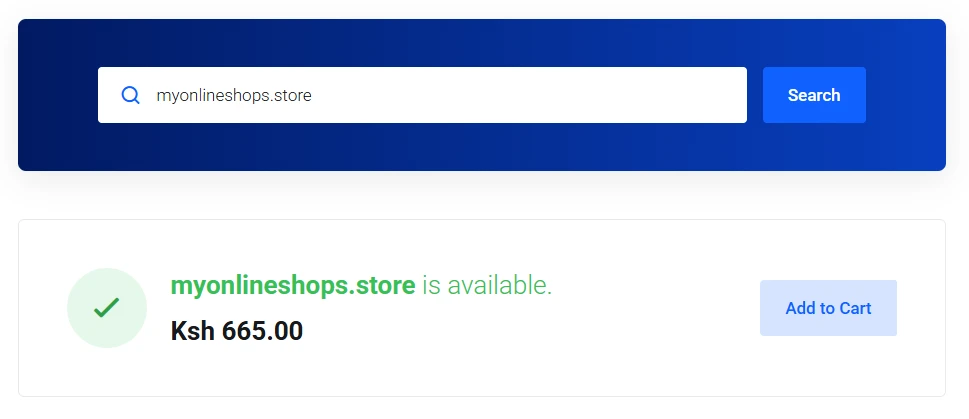 .store domain search