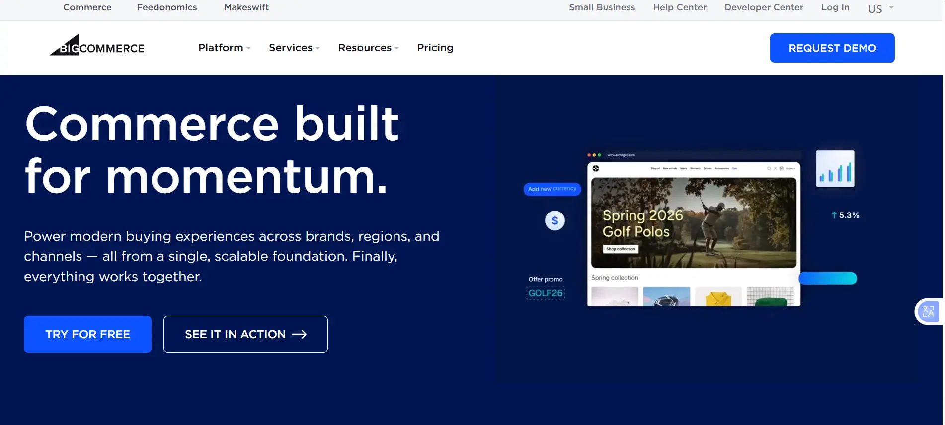 a screenshot of BigCommerce