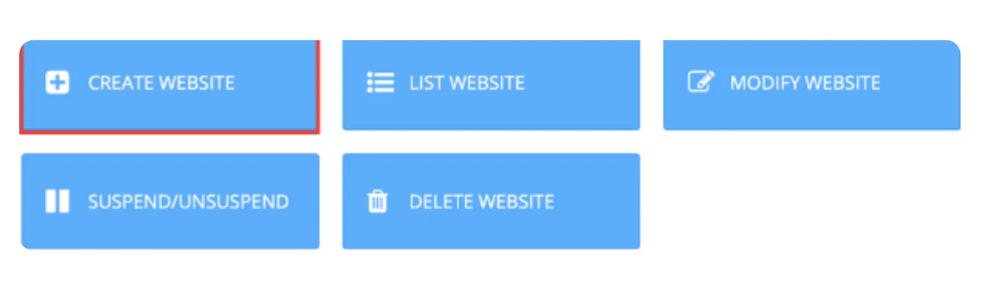 how to host multiple websites with CyberPanel - create website