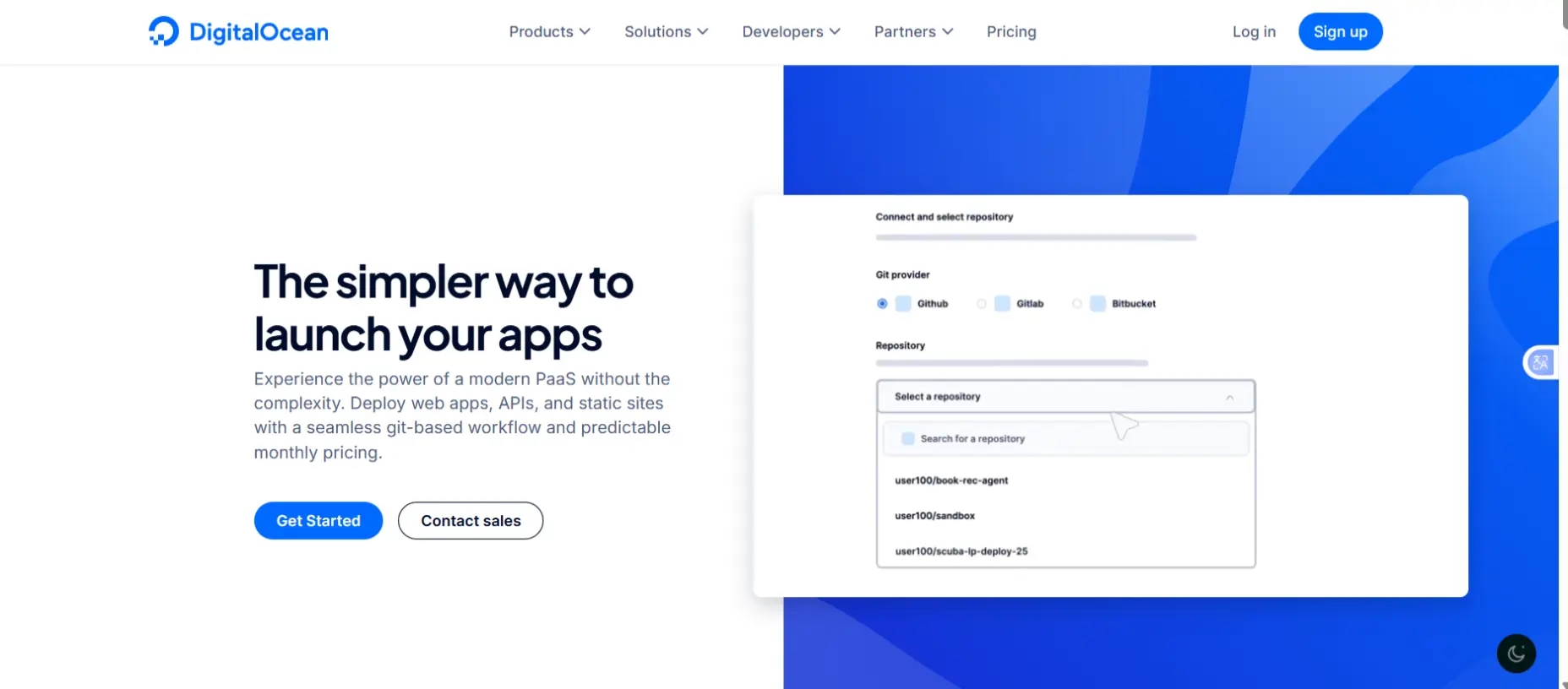 a screenshot of DigitalOcean App Platform