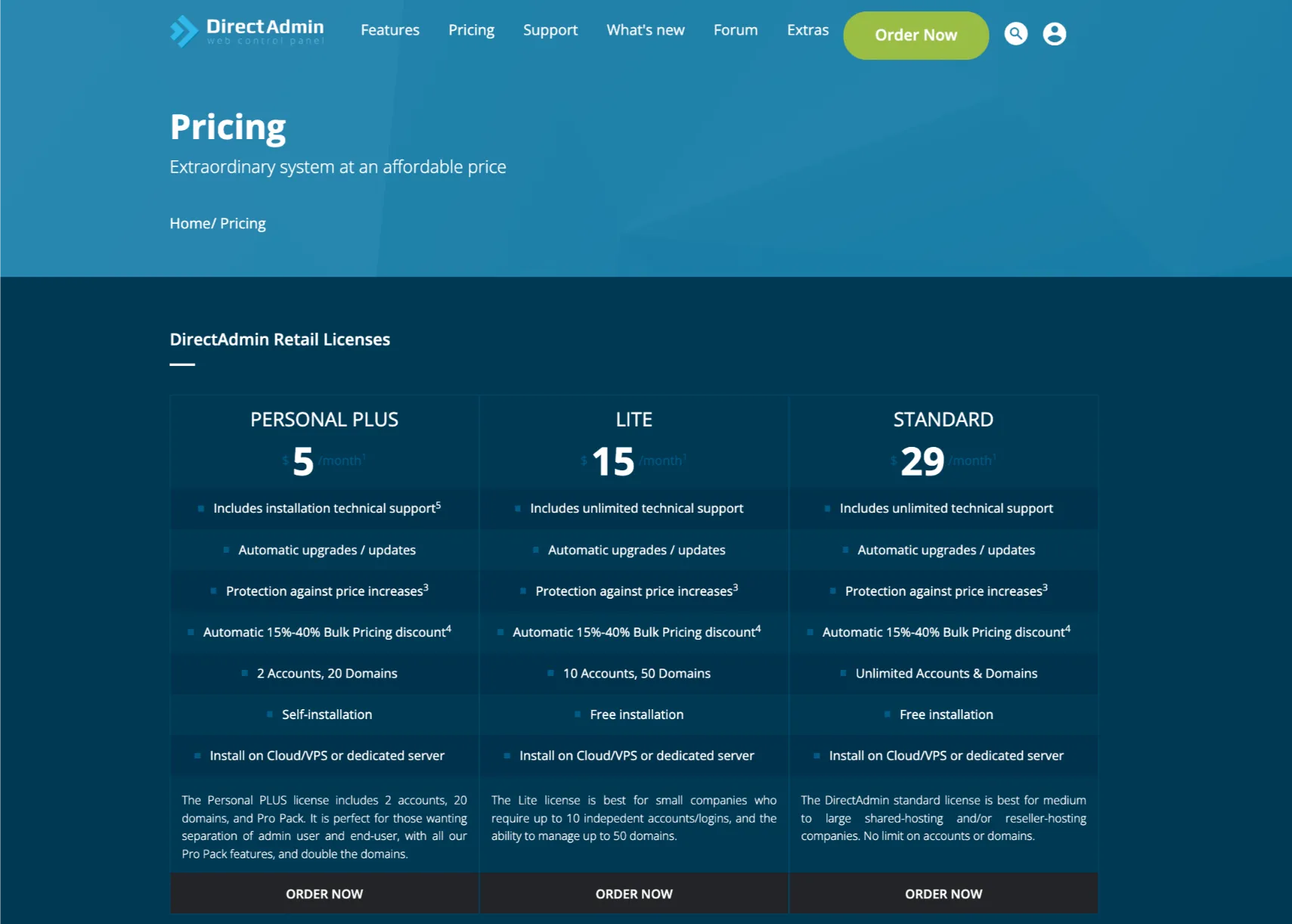 cyberpanel vs directadmin

