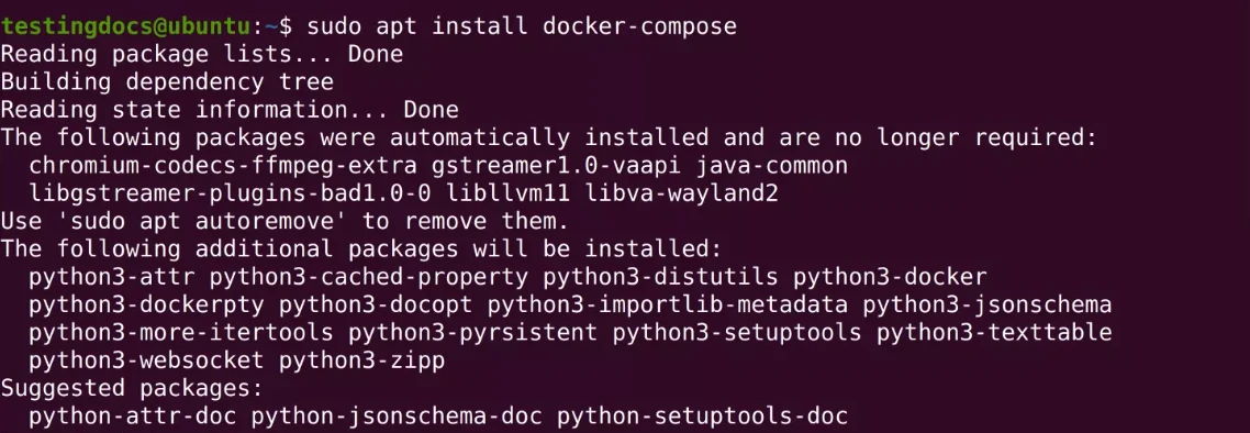 Install docker compose