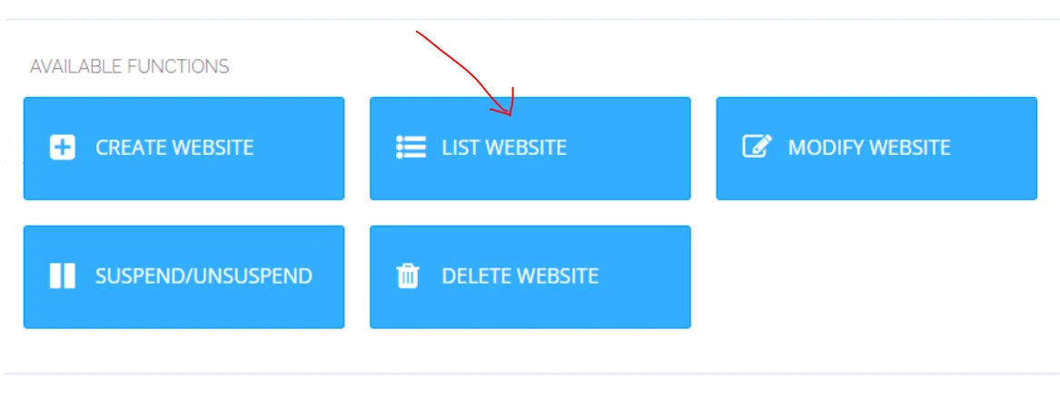List website on cyberpanel