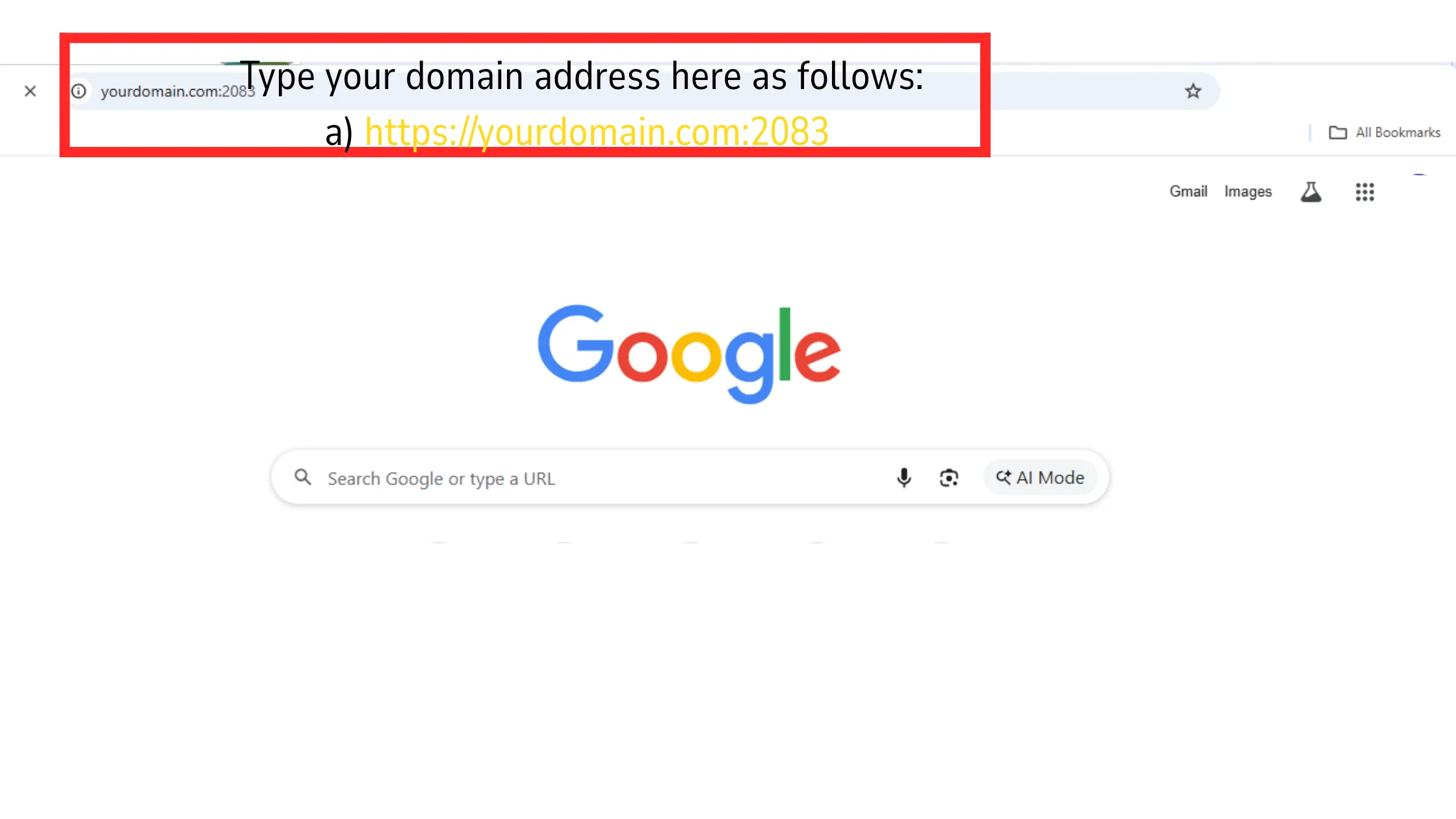 URL cPanel Login