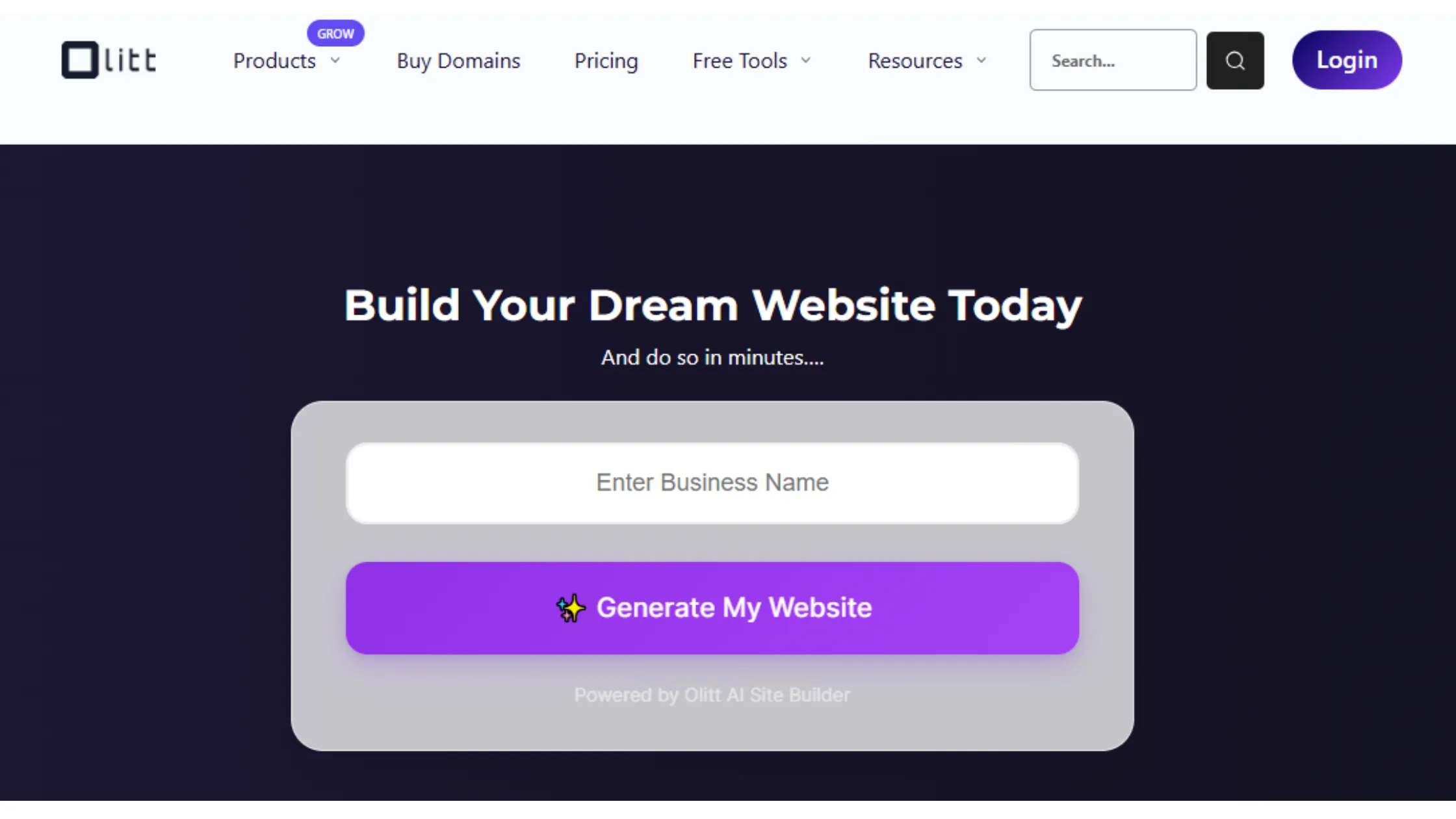 Olitt No Code Website Builder