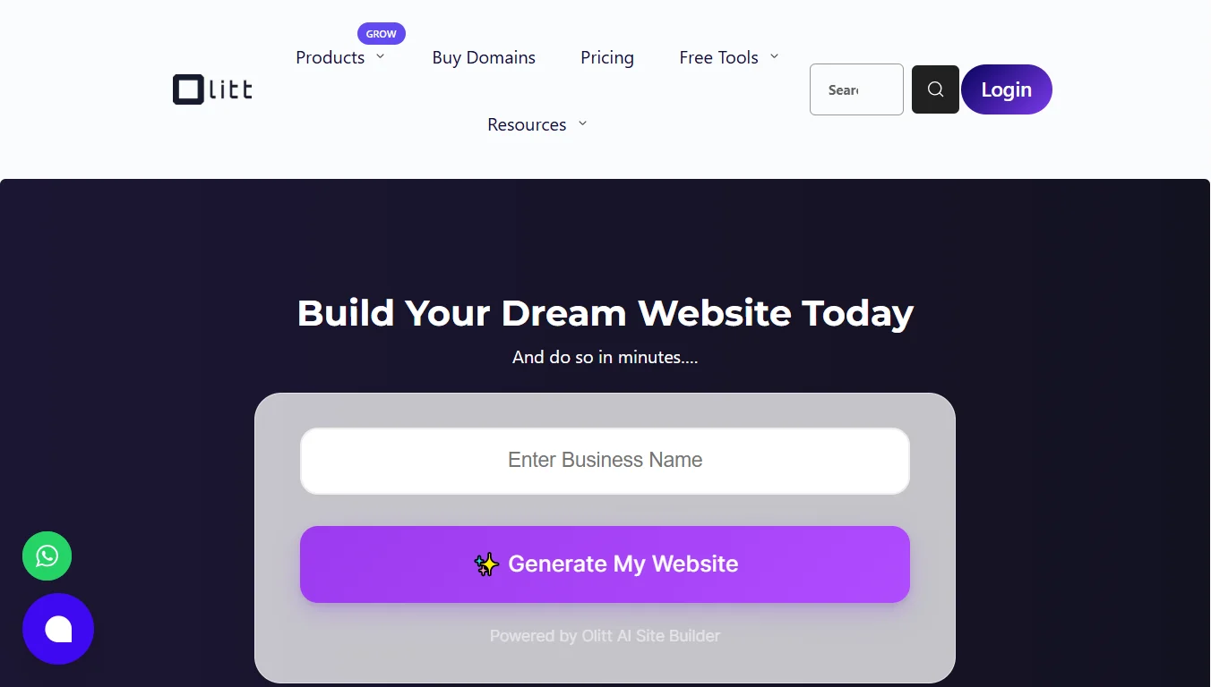 top hosting with AI website builders - Olitt