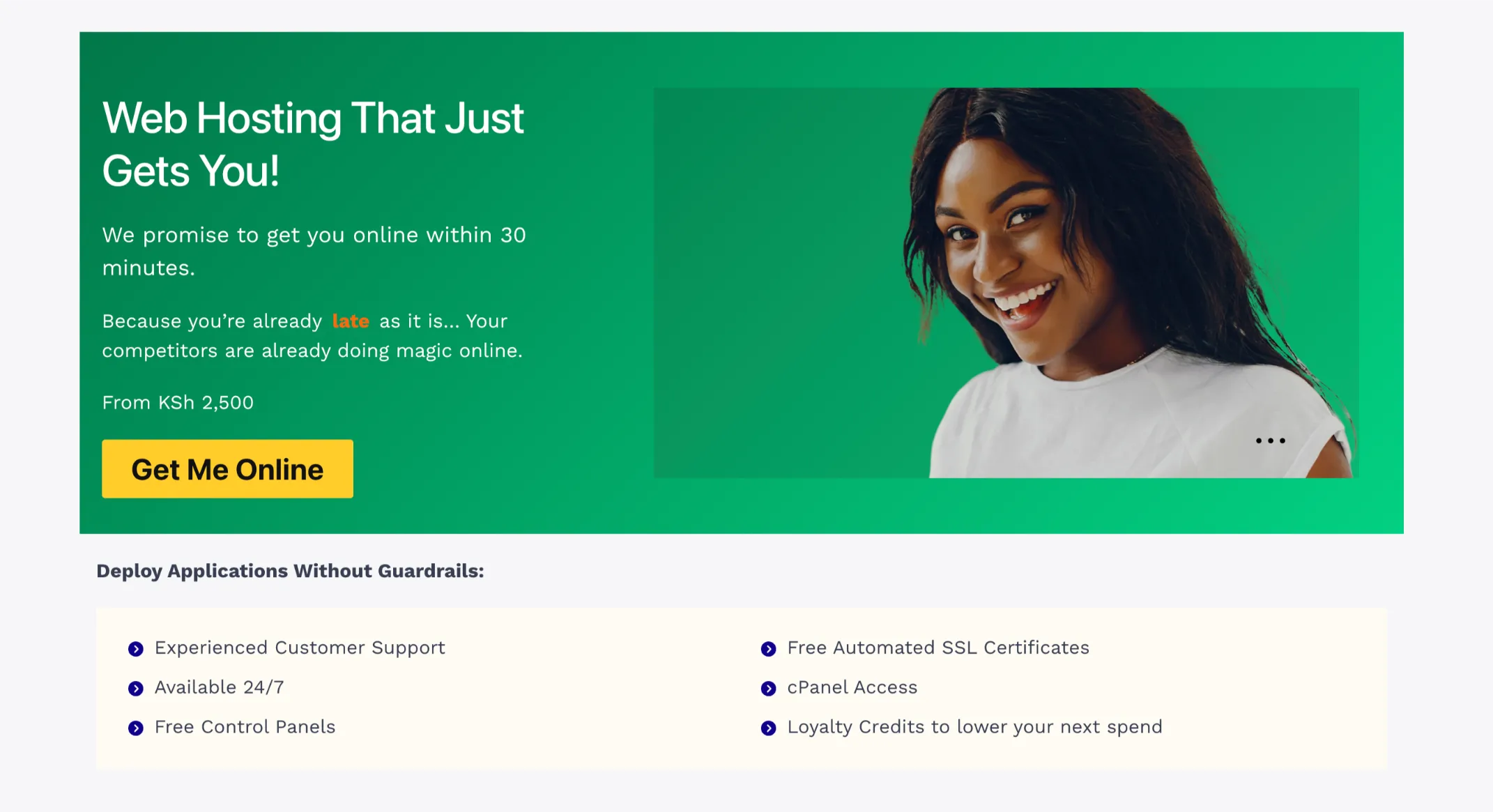 Truehost web hosting plans image