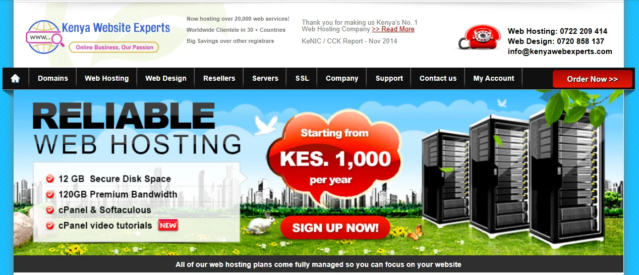 What was Kenya Web Experts hosting