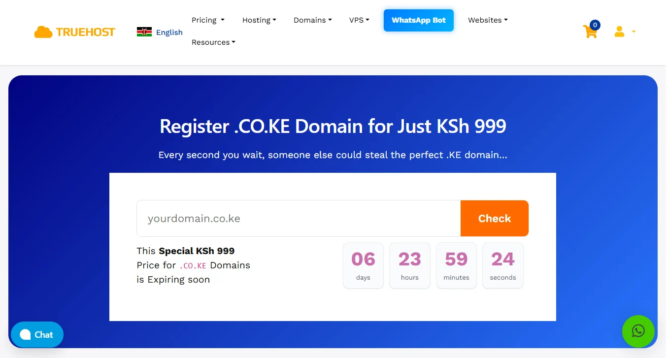 create an event website - ke domain