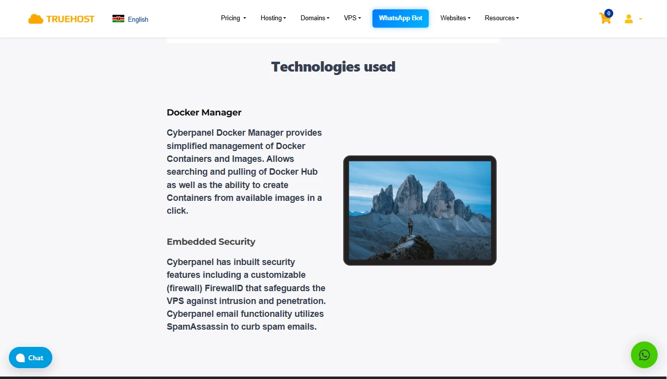 cyberpanel vps hosting - security feaatures