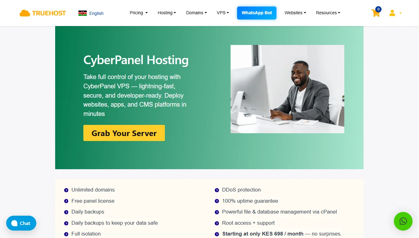 cyberpanel vps hosting - Truehost