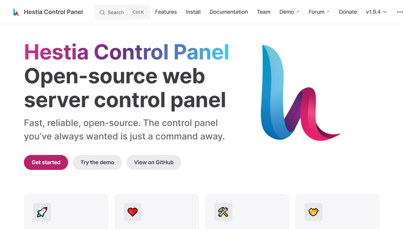 free hosting control panels compared - HestiaCP