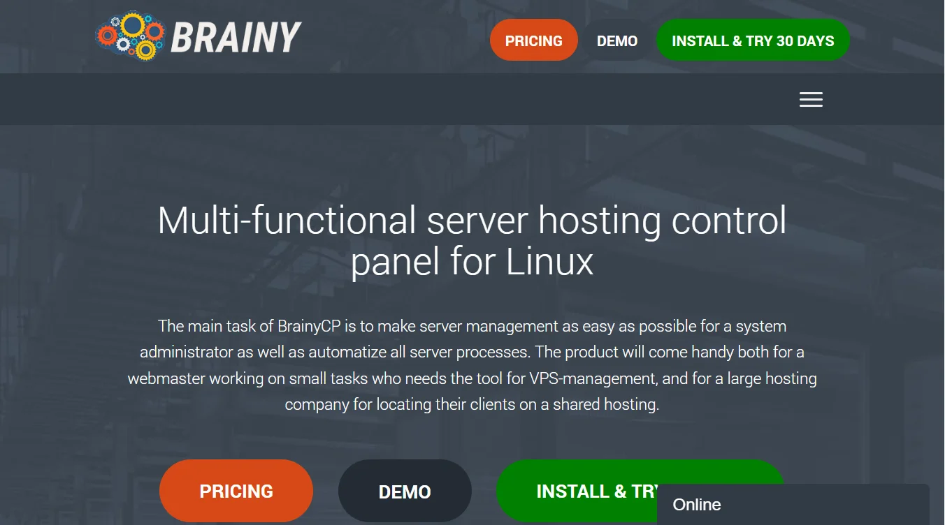 free hosting control panels compared - BrainyCP
