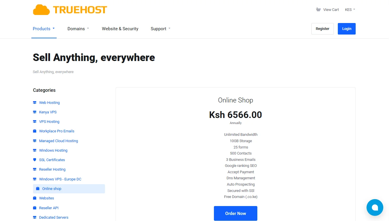 hosting features for ecommerce stores