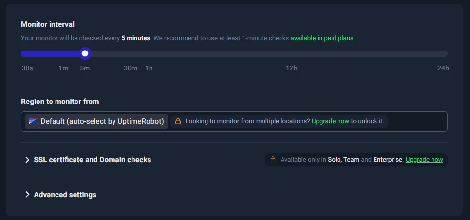 how to monitor vps with UptimeRobot