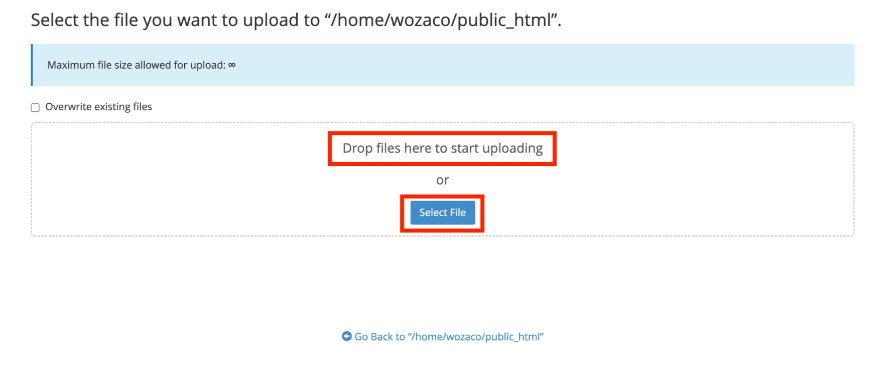 host html website in cPanel

