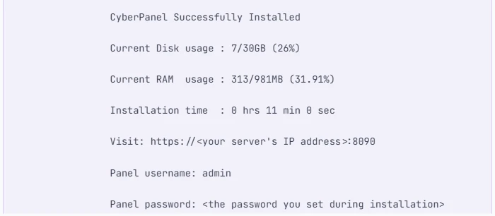 install cyberpanel on vps