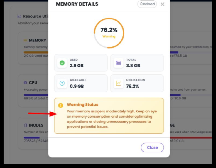 an image of memory details