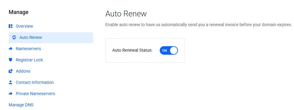 reasons for website downtime - autorenew fix