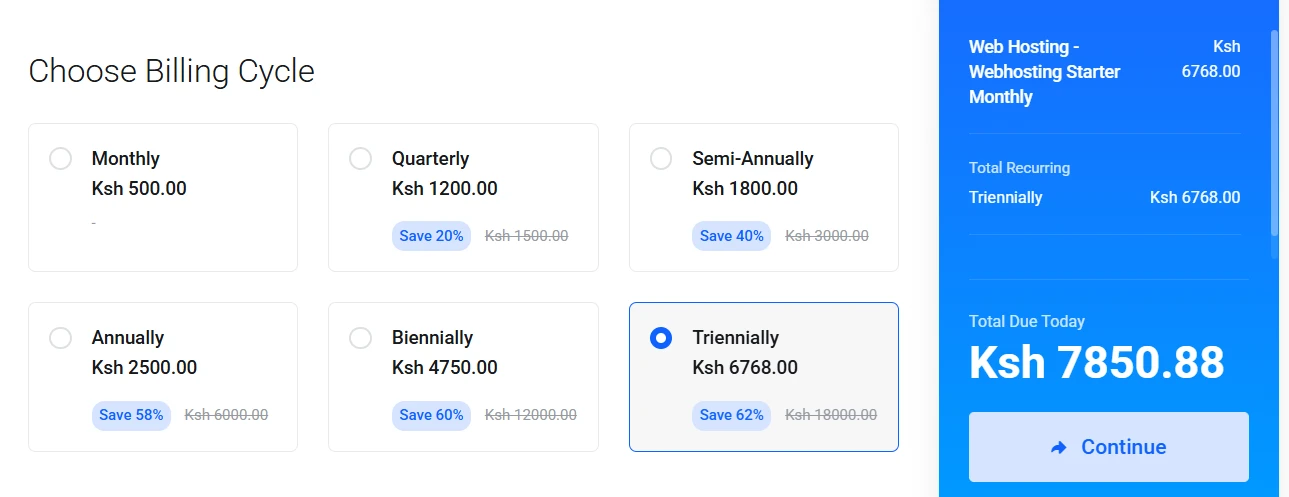 save money on web hosting billing cycles