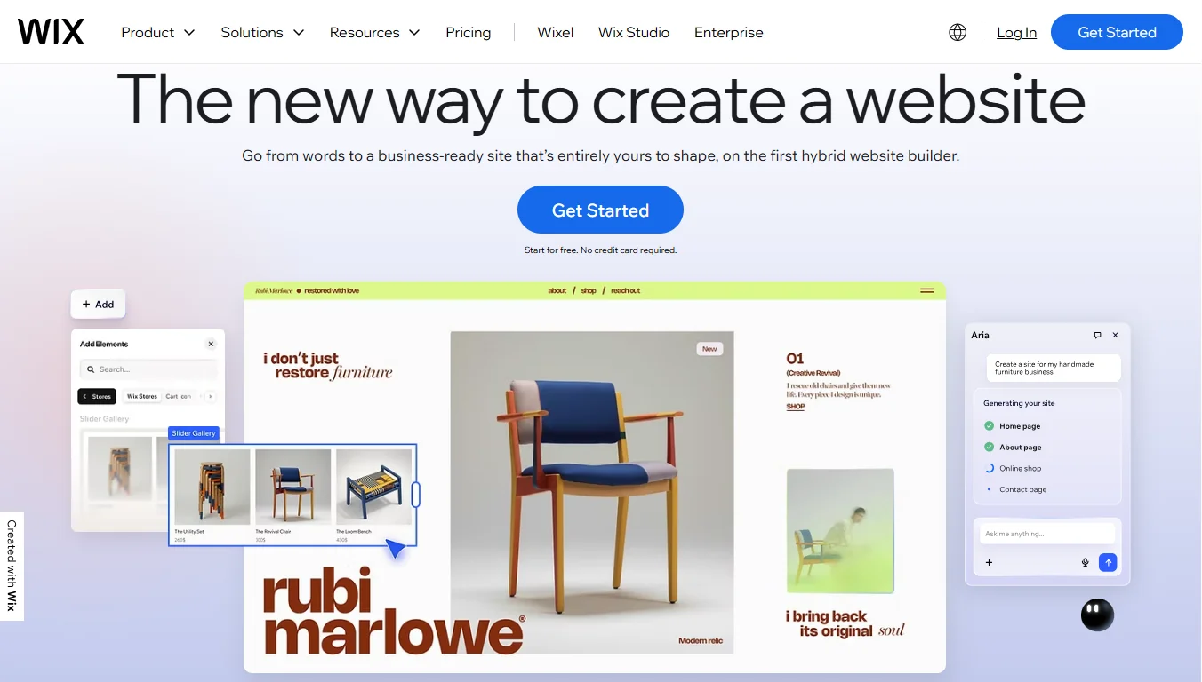 top hosting with AI website builders - wix