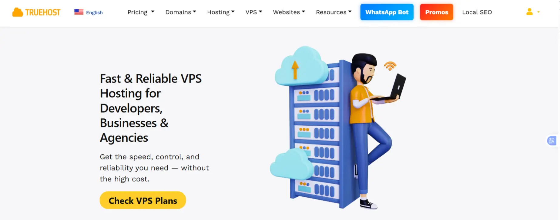a screenshot of Truehost VPS hosting