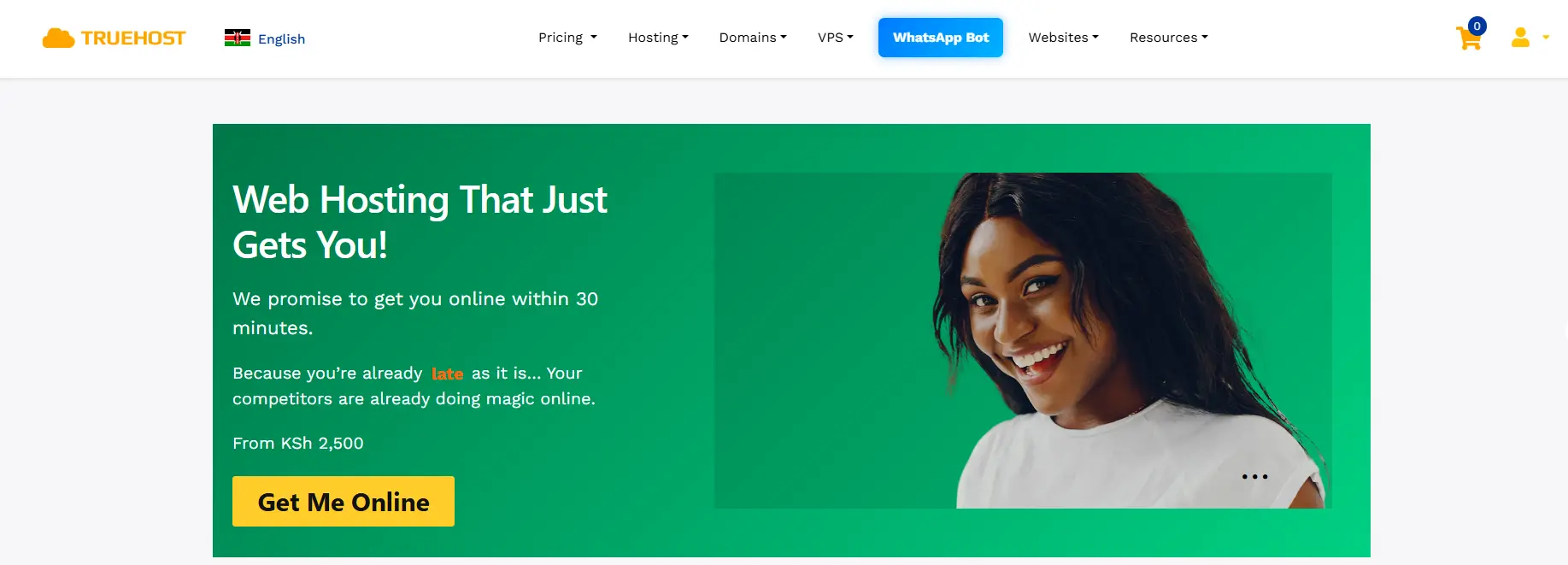 a screenshot of Truehost hosting