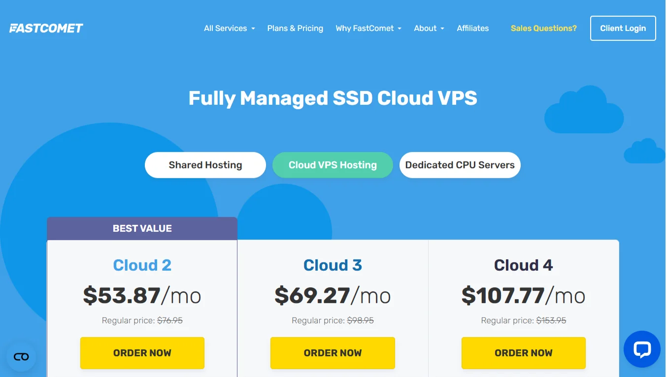 vps hosting with WHMCS - Fastcomet